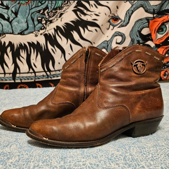 Capezio Ankle Cowboy Boots - Picture 7 of 8